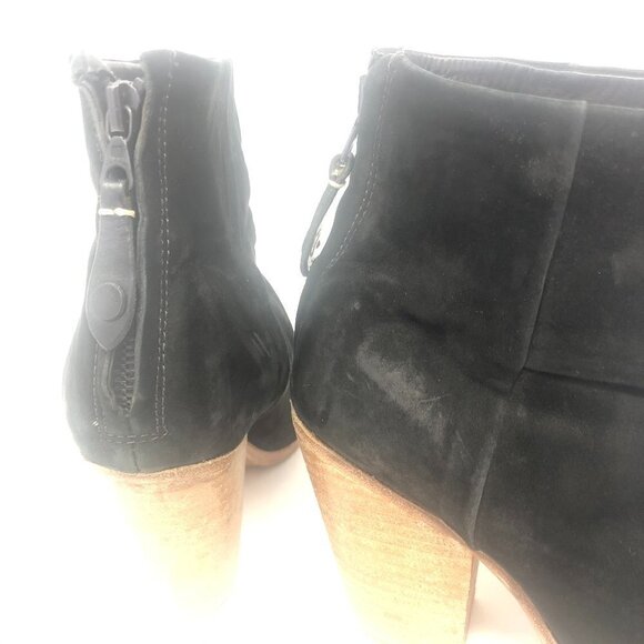 Rag & Bone Newbury Black Back Zip Booties - Picture 7 of 11
